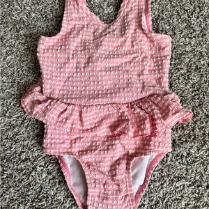 Cat & Jack Pink and White Swimsuit